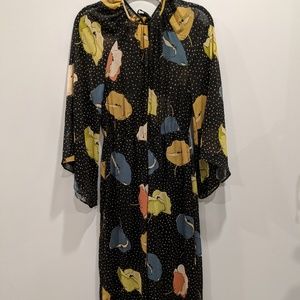 Sheer floral jumpsuit